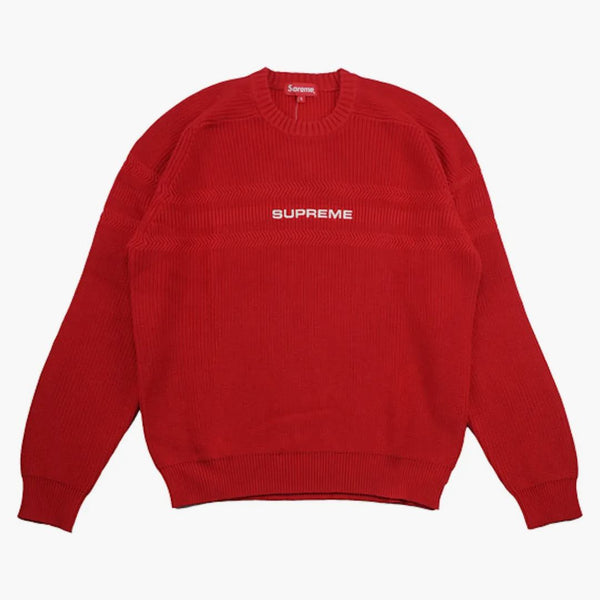 Supreme Chest Stripe Raglan tröja röd