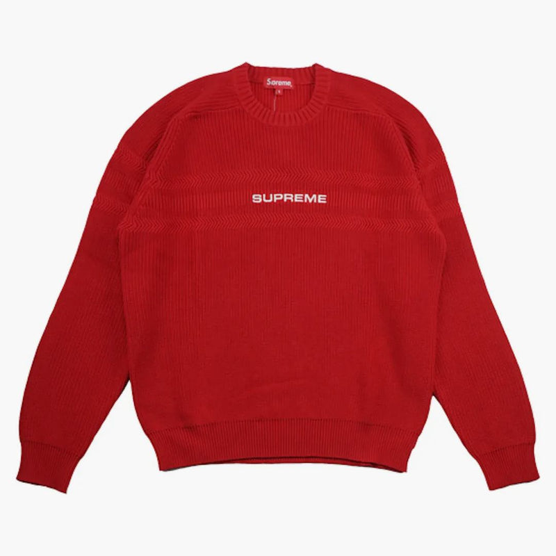Supreme Chest Stripe Raglan tröja röd