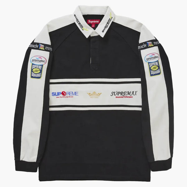 Supreme Chest Stripe Rugby Black