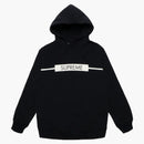 Nejvyšší hrudník teill páska mikina s kapucí černou