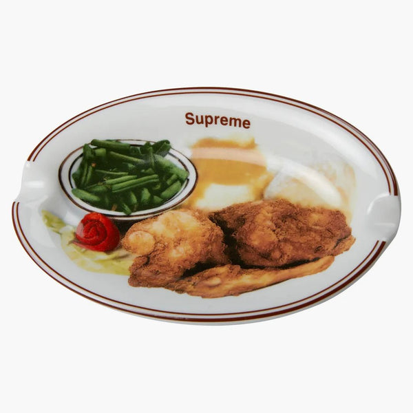 Supreme Chicken Dinner Plate Ashtray White