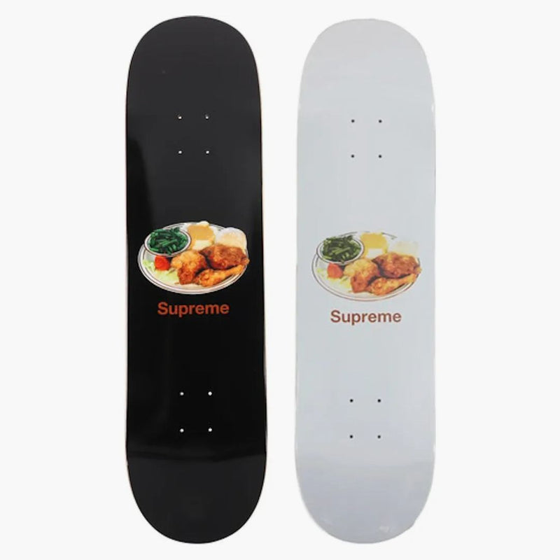 Nejvyšší kuřecí večeře skateboard paluba černá/bílá sada
