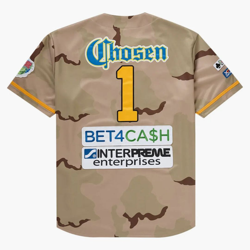 Supremo scelto un camo del deserto della maglia da baseball
