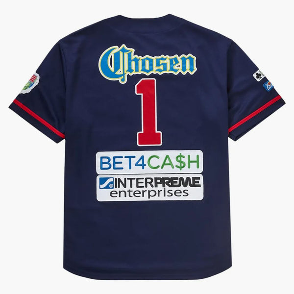 Supreme elegido una jersey de béisbol marina de béisbol