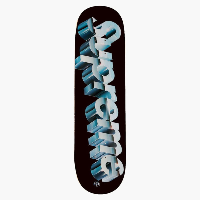 Supreme Chrome Logo Skateboard Deck Black