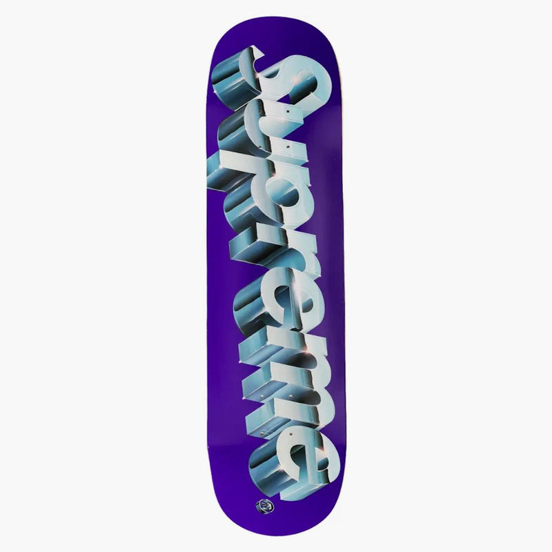 Supreme Chrome Logo Shate Board Purple