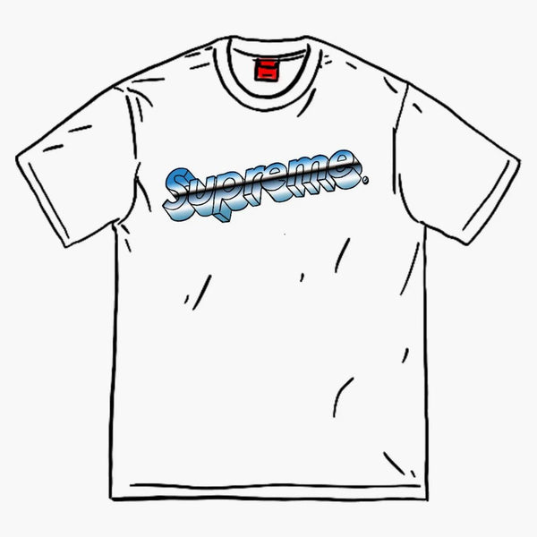 Supreme Chrome Logo Tea White