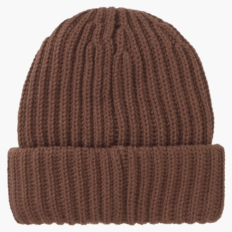 Supreme Chunky Rib Classic Logo Beanie Brown