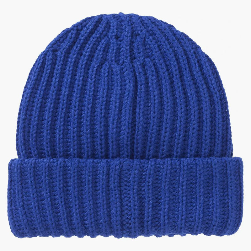 Supreme Chunky Rib Classic Logo Beanie Royal