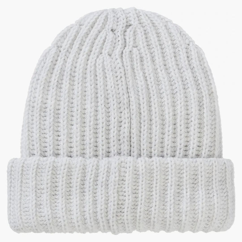 Supreme Chunky Rib Classic Logo Beanie White