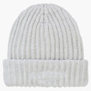 Supreme Chunky Rib Classic Logo Beanie White
