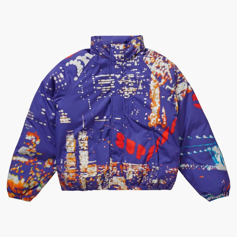Supreme City Lights Puffy Jacket lila