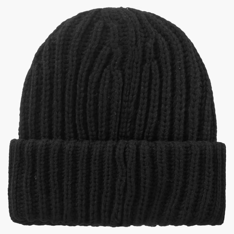 Supreme Classic logo chunky ribbed beanie svart