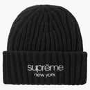 Supreme Classic logo chunky ribbed beanie svart