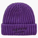 Supreme Classic Logo Chunky Ribbed Beanie Purple