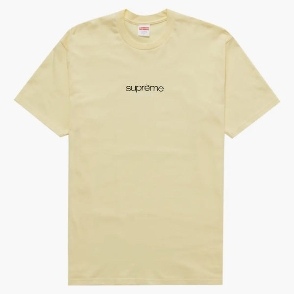 Supreme clásico logotipo té amarillo pálido