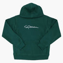 Supreme Classic script hooded sweatshirt Dark Green
