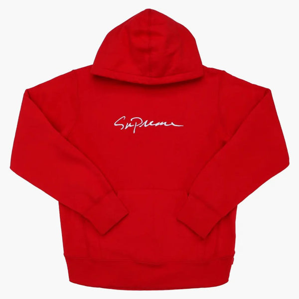 Supreme Classic Script Hooded Sweatshirt Red