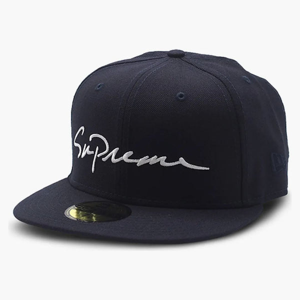 Supreme Classic Script New Era Cap Navy
