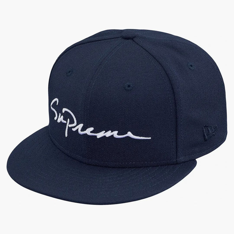Supreme Classic Script New Era Cap Navy