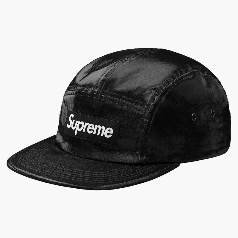 Cap berretto da campo di lino rivestito supremo nero