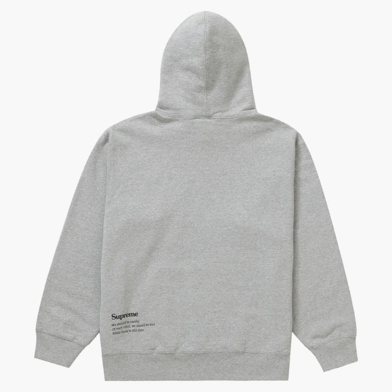 Nejvyšší kolážní mřížka kapucí mikina Heather šedá