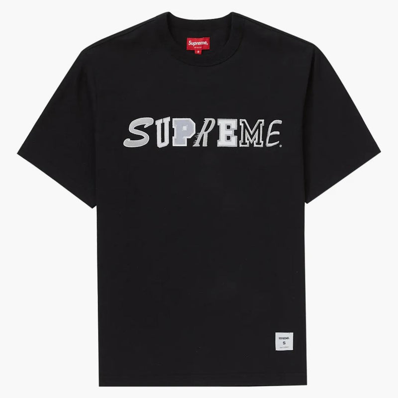 SUPREME COLLAGE LOGO S/S Top Black