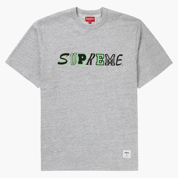 Supreme Collage Logo S/S Top Heather Gray