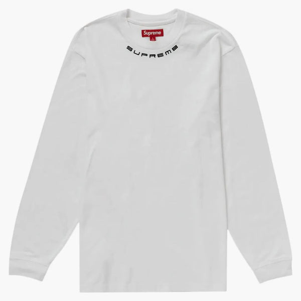 Nejvyšší logo límce L/S Top White