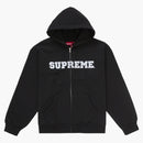 Supreme Collegiate Applique Zip Up Hooded Sweatshirt Black