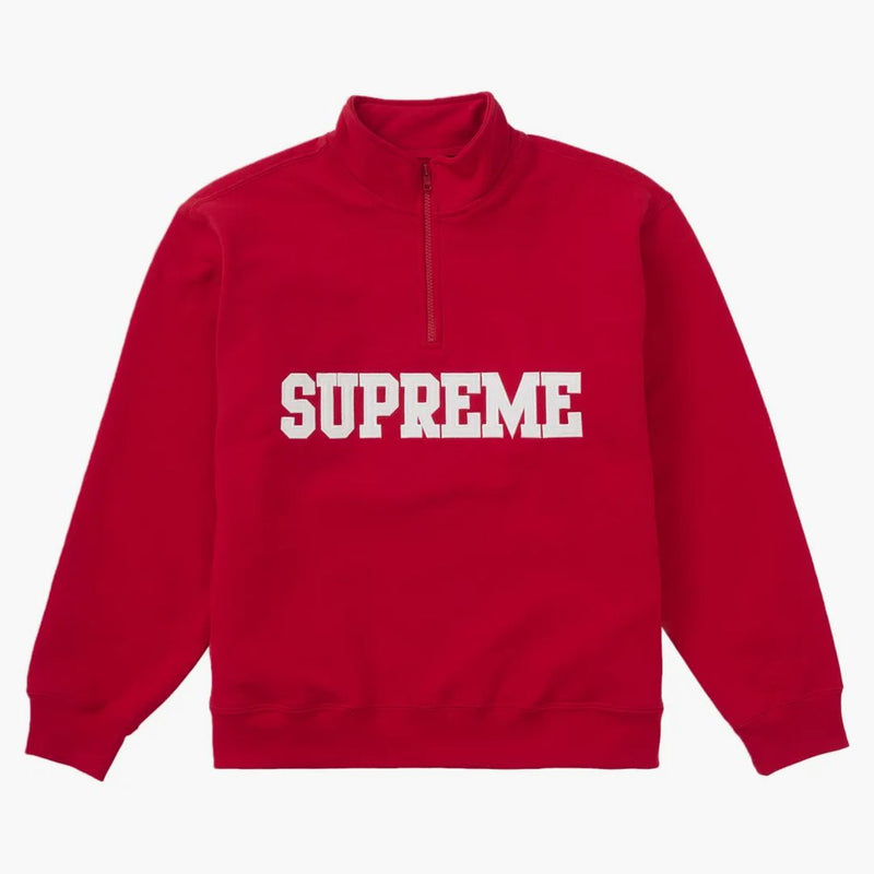 Supreme Collegiate Half Zip Pullover Red