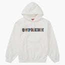 Supreme Collegiate Patchwork Leather Hooded Sweatshirt White