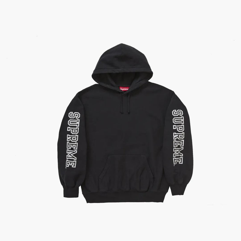 Supreme Collegiate Sleeve Hooded Sweatshirt svart