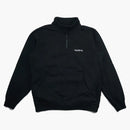Supreme Color Block Bloccato mezza zip Felpa Nera