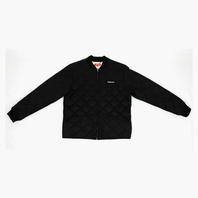 Supreme Color Blocked Quilted Jacket Black