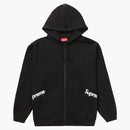 Supreme Color Blocked Zip Up Hooded Sweatshirt Black