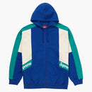 Supreme Color Blocked Zip Up Hooded Sweatshirt Royal