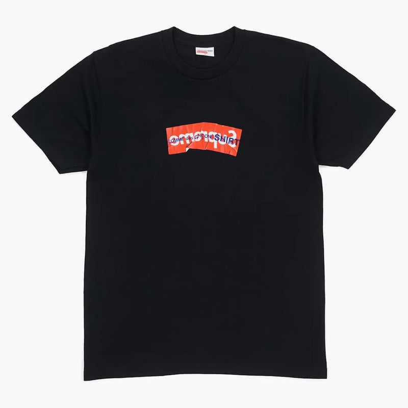 Supreme Comme Des Garcons Shirt Box Logo Tee Black