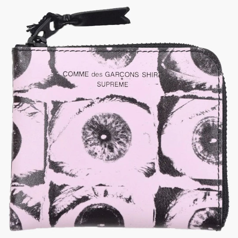 Supreme Comme Des Garcons Shirt Large Eyes Coin Pouch Pink