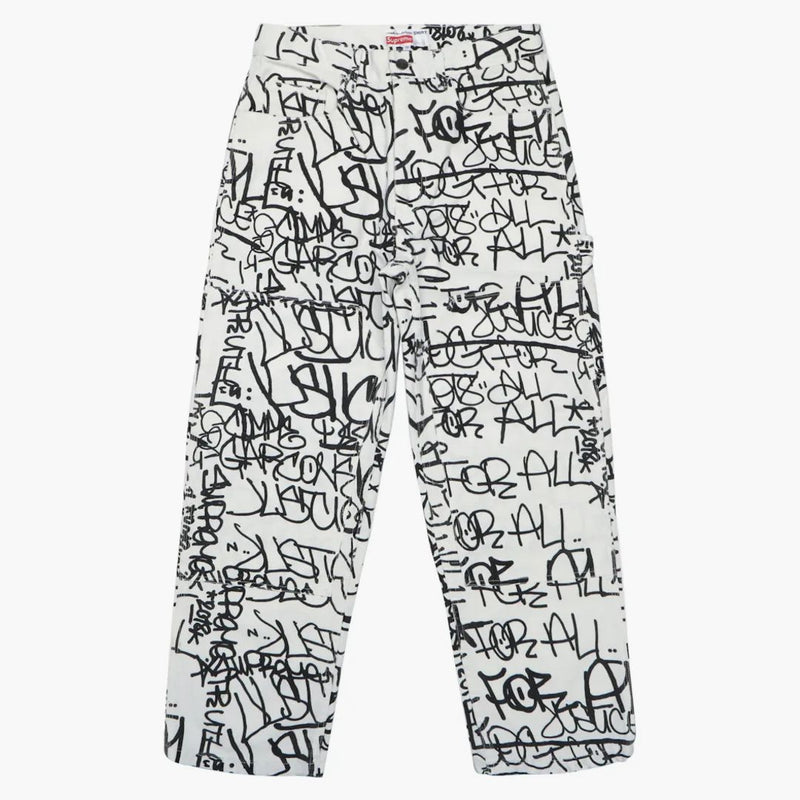 Supremo Comme of the Garcon Shirt Canvas Painter Pant White