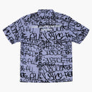 Supreme Comme des Garcon skjorta grafik s/s skjorta blå rand