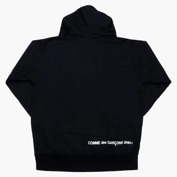Nejvyšší komise z košile Garcon Ship Split Box Logo Mikina s kapucí černou