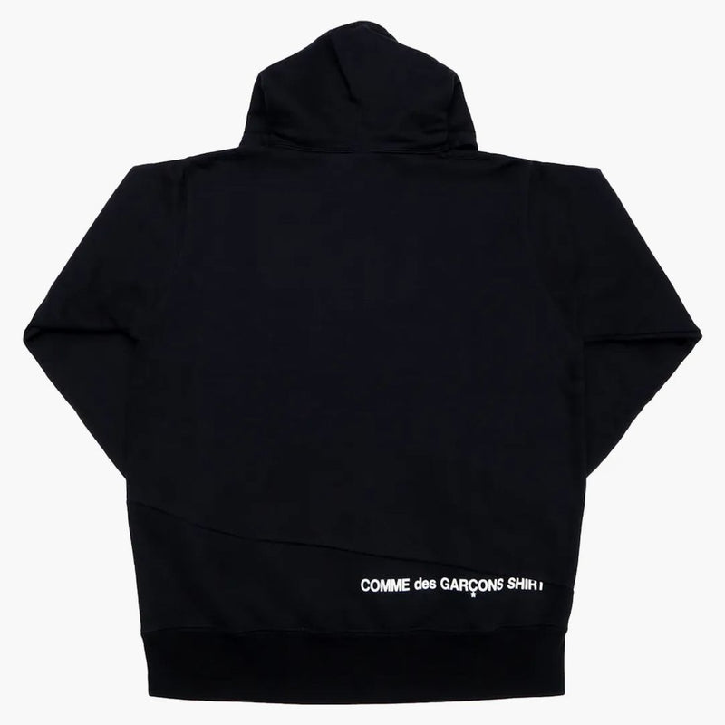 Nejvyšší komise z košile Garcon Ship Split Box Logo Mikina s kapucí černou