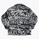 Supreme Comme Des Garcons Shirt Schott Painted Perfecto Leather Jacket Black