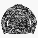Supreme Comme Des Garcons Shirt Schott Painted Perfecto Leather Jacket Black