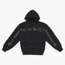 Sudadera suprema de contraste de contraste sudadera con capucha negra