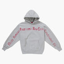 Supremia de contraste de contraste sudadera con capucha gris