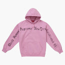 Sudadera con capucha supreme contrast stitutad rosa