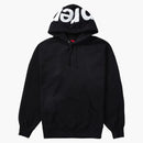 Högsta kontrast huva tröja svart