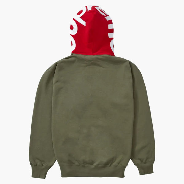 Supreme Contrast Hooded Sweatshirt Light Olive